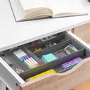 Simple Houseware Expandable Kitchen Drawer Flatware Organizer, Gray  Adjustable Cutlery Tray with 9 Compartments for Utensils and Silverware