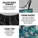 HUNTFAMI Tankinis Swim Suits for Women Two Piece 2025 Womens Bathing Suits Holiday Beachwear Women with Boyshorts (M)
