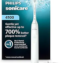 Philips Sonicare 4100 Series Electric Toothbrush  Sonic Toothbrush with Advanced Sonic Technology, Pressure Sensor, Two Intensity Settings, Smartimer & Quadpacer, White, Model HX3681/23