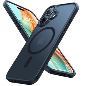 TORRAS for iPhone 16 Plus Case, [Compatible with MagSafe] [Military-Grade Drop Tested] Translucent Magnetic Slim Protective Case for iPhone 16 Plus Anti-Fingerprint Anti-Scratch 6.3", Black