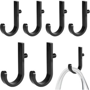 6pcs Tool Hooks Compatible with Suncast/Craftsman Shed, Premium Plastic Shed Garden Garage Storage Organization Accessories Shed Hooks for Hanging Shed Organization Supplies(Black)