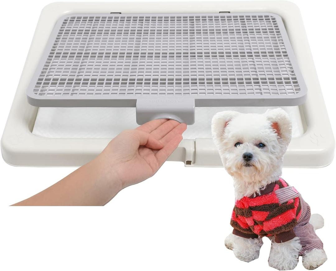 Smart Paws 3 Sizes Small Puppy Dog Toilet,Poodles Training Tray,Yorkie Pet Pads Holder (21.65x17.71 Inch (Pack of 1))