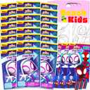 Marvel Spider Girl Gwen Stacy Mini Party Favors Set for Kids - Bundle with 24 Ghost-Spider Gwen Play Packs with Coloring Pages, Stickers, More (Spidergirl Birthday Party Supplies)