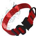Tuff Pupper Waterproof Action Collar for Dogs | Heavy Duty Water Proof Dog Collar | Tear Proof & Odor Free | Rust-Proof Metal Hardware | Tactical Quick Release Buckle | for Adventurous, Active Dogs, Size: Large 17 - 24"