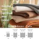100% Cotton Waffle Weave Throw Blanket, Soft Lightweight Breathable Cozy Blankets for Bed Couch Home Décor All-Season Use (Dusty Blue, 40"x50")