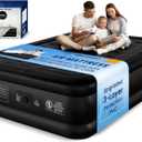 Queen Air Mattress with Built-in Pump, 800 lbs Heavy-Duty Support, 48-Hour Leak Tested, Upgraded 3-Layer Protection PVC, 3-Min Fast Inflation, Portable Air Bed for Home, Guests & Camping (Black)