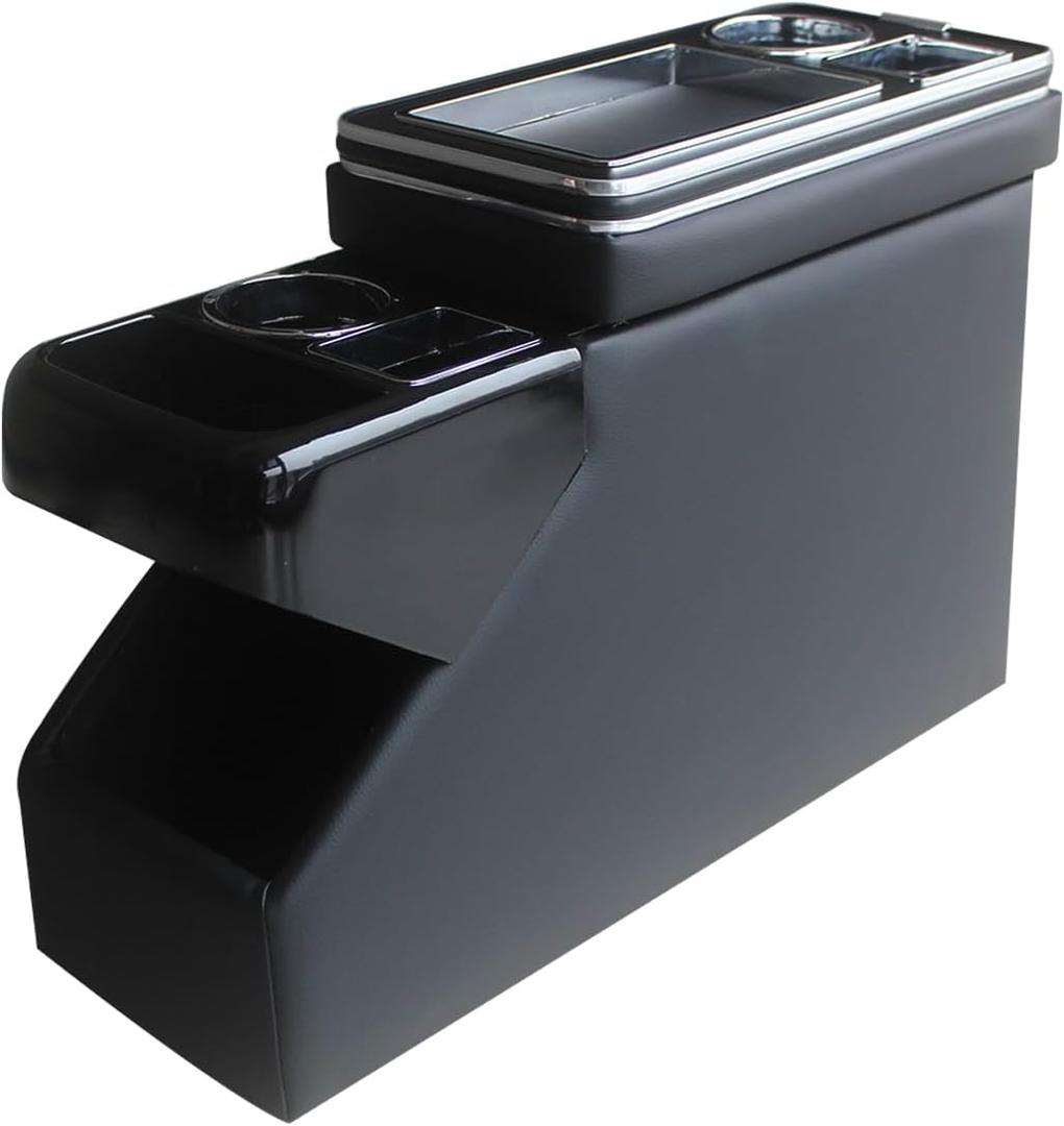 Center Console Between Seat for Minivans, SUVs, Middle Van Console Floor Console Organizer Storage Box with Locking
