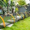 Cat Play Tunnel for Indoor and Outdoor, Kitty Play House, Cat Enclosures Easy to Connect with Cat Tent with Two Zipper Doors Outside Pet Enclosure (Fun Run Cat Tunnel),Orange 1 Pack