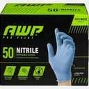 AWP 50 NITRILE DISPOSABLE GLOVES Blue FITS MOST LATEX FREE TOUCHSCREEN COMPATIBL