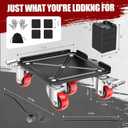 LOYAL TIGER Heavy Duty 3000LBS Furniture Dolly & Movers with 5 Wheels & Brake - 360 Rotating Moving Dolly for Furniture, Piano, Appliances - 6.3 Inch Non-Slip Sliders, Red