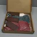 Christmas Stockings, 18 Inches Christmas Stocking with Name Tags Cable Knitted Stocking Decorations for Holiday Party Decor (2pcs Burgundy + 2pcs Green + 2pcs Ivory)