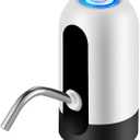 Household Desktop Water Dispenser Portable Automatic Electric Faucet Small Water Dispenser Pump Water Machine Dispenser for 1-5 Gallon Outdoor Travel Bedside Home Office (White)