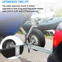 Spare Tire Carrier, Yaheeda Stainless Steel Trailer Tire Mount,Holds up to 150 Lbs Tire Holder Bracket Fit 4 & 5 & 6 Lugs Trailer Wheels on 4", 4.5", 4.75", 5" and 5.5" Bolt Patterns, YAHE147