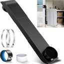 Periscope Dryer Vent Kit for Whirlpool, 29-45 Inch Stainless Steel Telescoping Duct, Low Profile Flat Vent for Tight Spaces, Universal 4 Inch Replacement with Foil Tapes