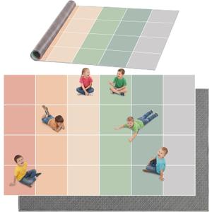 Drydiet Pastel Classroom Rug 7.6 x 12 ft Large Carpet