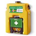 MAASTERS 14 Gallon Portable Eye Wash Station, Wall Mount Eyewash Station OSHA-Compliant, Emergency Eye Wash Station with Mirror & Dual Spray
