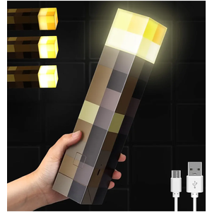 Torch Light Wall Mounted, USB Rechargeable Light-up Torch Lamp with Wall Mount & Hand Held for Boys Bedroom Decoration - Four Colors