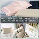 ZIMASILK 100% Pure Mulberry Silk Pillowcase for Hair and Skin Health,Soft and Smooth,Both Sides Premium Grade 6A Silk,600 Thread Count,with Hidden Zipper,1pc (Queen 20''x30'',Beige)
