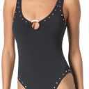 Women's Scoopneck One Piece (8, Black)