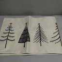 Christmas Tree Table Runner Colorful 13x72 Inch Polyester Linen Table Decoration for Kitchen Dinning, Indoor Outdoor Home Party Desktop Decor