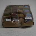 Christmas Tree Ornaments - 16 Pcs Velvet Christmas Ornaments, 3.15" Flocked Ornaments Neutral Multicolor Balls Set Decorative Hanging Ornaments for Xmas Tree Holiday Party Home Decor (Brown & Green & Khaki & Beige)