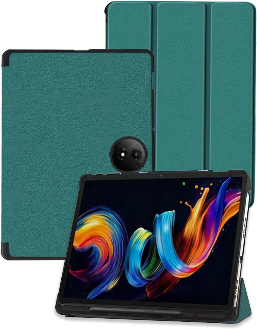 for TCL NXTPAPER 11 Plus (11.5 inch) Android Tablets tri-fold Smart Protective case, PU Leather Portable Shell, Suitable for TCL NXTPAPER 11 Plus Provides Full Protection, Green.
