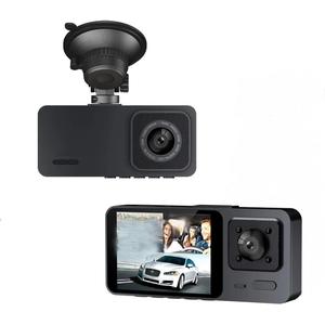 Dash Camera Front and Inside Dash Cam for Car Security 1080P Video Recorder with Audio Plug and Play, WDR, Night Vision, G-Sensor Auto Lock, 2 Inch Screen Vehicle Security