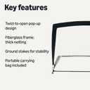 Amazon Basics Portable Pop Up Soccer Goal Net for Backyard Training