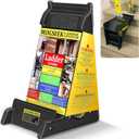 Stable Platform Ladder Leveler - Extension Ladder with Storage for Uneven Surfaces (Black, Standard Durable Plastic)