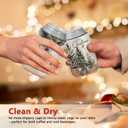 4 Pack Retro Christmas Winter Reusable Neoprene Insulator Cup Sleeve for Cold Hot Drinks, Hello Winter Merry Christmas Gloves Botanical Neutral Can Drink Cooler Sleeves Gifts for Women Girls