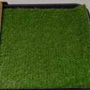 Ottomanson Artificial Grass Puppy Potty Training Pad with Tray, 15" x 30" Reusable Pee Pad for Small Pets and Dogs