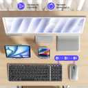 seenda Bluetooth Keyboard and Mouse Combo for Mac, SKM64-2 Rechargeable Silent Wireless Keyboard Mouse Compact Slim, 3 Multi-Device Connection, Compatible for Mac MacBook Pro/Air iPad, Black Silver