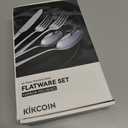 KIKCOIN 40 Pack Silverware Set for 8, Balanced Weight Stainless Steel Flatware Set, Mirror Polished Spoons And Forks Knife Set, Heavy Duty Cutlery Utensils Set for Home Kitchen Restaurant Wedding