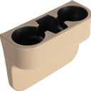 Car Seat Organizer Cup Drink Holders Multi Functional Gap Filler Storage Box Insert Organization Helps Reduce Distracted Driving&Holds Phone Mount Mug Bottle Cellphone (PUBD-Beige)