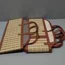 Reallnaive 3 Sets Empty Gift Baskets to Fill Large Bamboo Woven Baskets with Handles 15.8 x 7.9 x 6.3 inch Includes Clear Wrap Bags and Bows for Raffle, Baby Shower, Graduation,Wedding