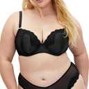 City Chic Women's Bra-Romy Uplift ((38) DD, Black)