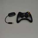 W&O Wireless Controller Compatible with Xbox 360 2.4GHZ Gamepad Joystick Wireless Controller Compatible with Xbox 360 and PC Windows 7,8,10,11 with Receiver (Black)