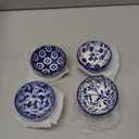 vancasso 2.7 Oz Ceramic Mini Dipping Bowls Set of 6, 3 Inch Small Dip Bowls for Sauce, Soy Sauce, Sushi, Condiments & Side Dishes, Chinoiserie Floral Style, Microwave & Dishwasher Safe, SELENE Series