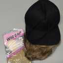 Hat Wigs for Women Baseball Cap with Hair Extensions Short Wave Synthetic baseball Cap Wig for Women Adjustable Hat with Hair Attached for Daily Use(14inch)