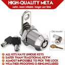 MKING 4 Pack 90Cam Lock,1-1/8" Tool Box Locks with Keys,Cabinet,Mailbox Lock for RV Storage Lock Keyed Alike Toolbox Replacement Set
