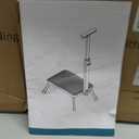 Folding Step Stool, Step Stools with Handle for Elderly Adults, Metal Stepping Stool with Adjustable Handrail in Kitchen, Bathroom, Bedroom, 330 Lbs Capacity