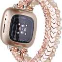 MOFREE Bracelet Compatible with Fitbit Versa 3/Versa 4 Bands/Fitbit Sense/Sense 2 Bands for Women Small/Medium