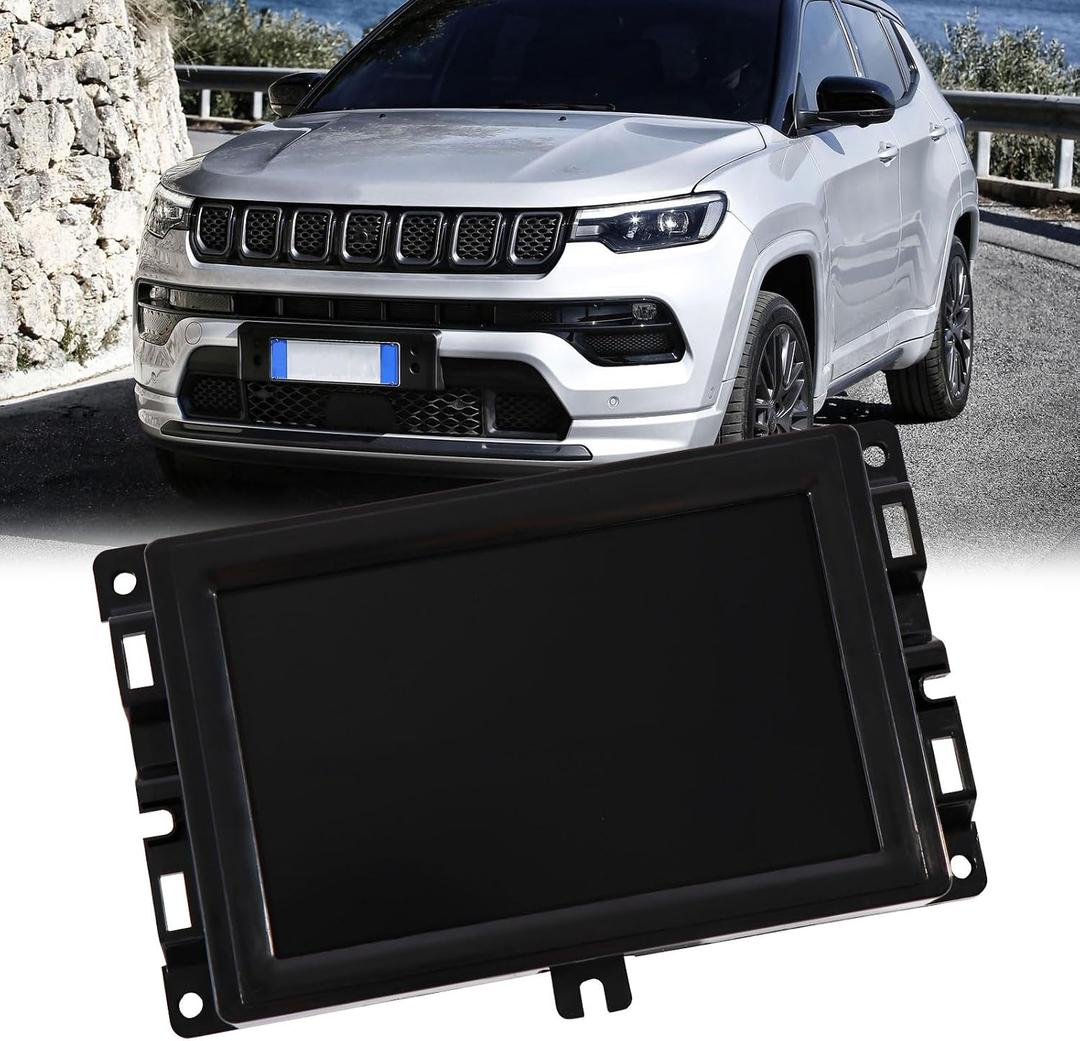 7" Uconnect Touch Screen Display Compatible with 2017 2018 2019 2020 Jeep Compass # TDO-WXGA0700K00057-V1 TDO-WXGA0700K00033-V2 with Bracket(No 8.4'')