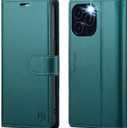Wallet Case for iPhone 16 Pro Max, RFID Blocking Credit Card Holder, PU Leather Folio Flip Kickstand Protective Shockproof Cover for Apple 16 pro Max (Green, for iPhone 16 Pro Max - 6.9'')