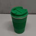 Insulated Coffee Mug 12oz & 17oz, Leakproof Coffee Cup with Lid, Thermal Coffee Tumbler Stainless Steel Reusable Coffee Mug Keep Cold and Hot Gift for Men Women (Grassy Green, 12oz)