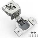 50 Pack 1 1/4" Overlay 3D Soft Close Hinges for Face Frame Kitchen Cabinet, 3 Way Adjust, Self Closing Concealed Cabinet Hinges-105 Degree