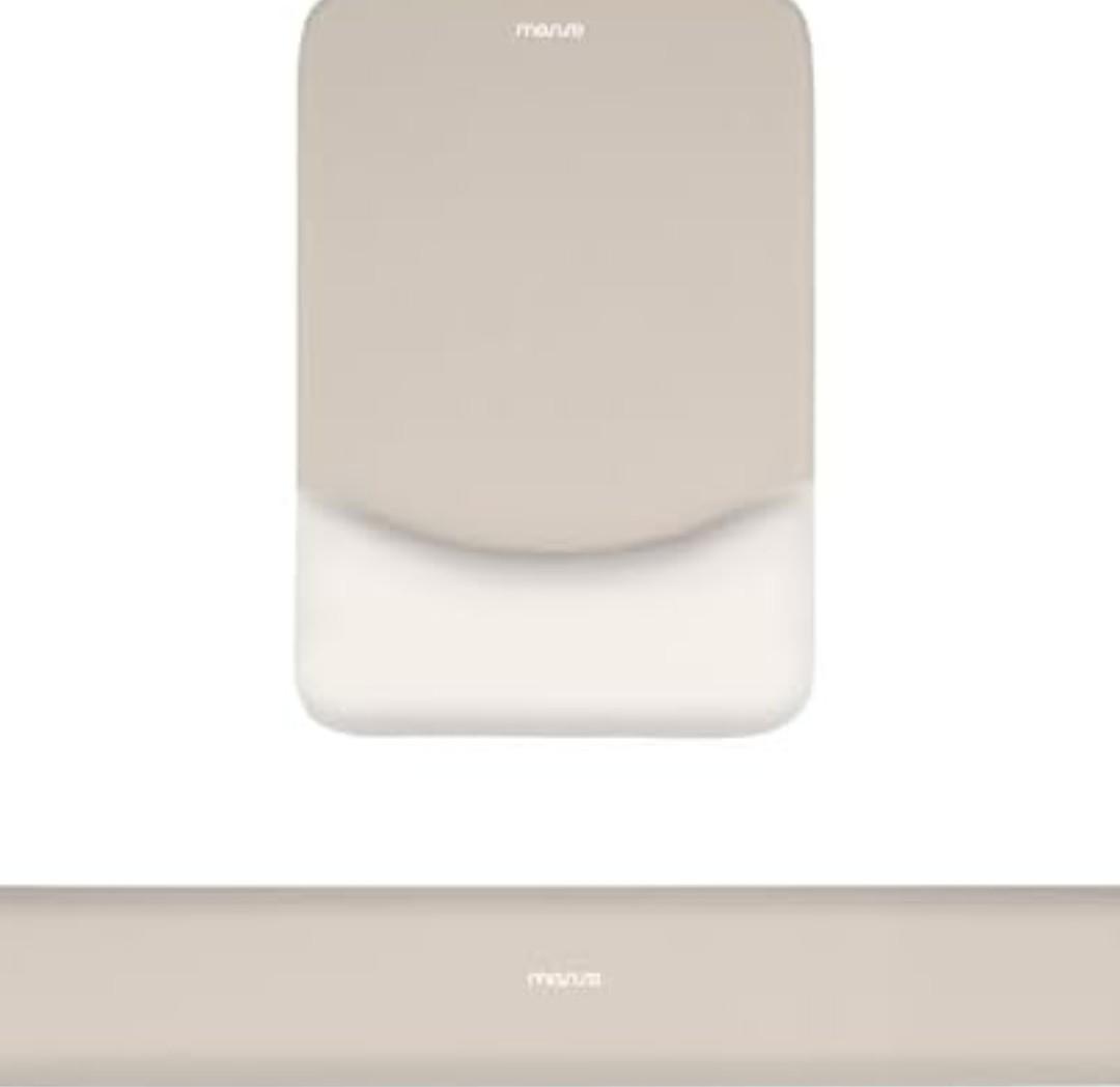 MOSISO Wrist Rest Support for Mouse Pad&Keyboard Set, Rectangular Ergonomic Mousepad Non-Slip Base Home/Office Pain Relief&Easy Typing Pad with Neoprene Cloth&Raised Silicone Lining, Stone Gray
