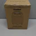 GiveBest Portable Electric Space Heater with Thermostat, 1500W/ 750W Safe and Quiet Ceramic Heater Fan, Heat Up 200 Square Feet for Office Room Desk Indoor Use, Silver