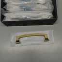 Asidrama 10 Pack 4 Inch(102mm) Hole Centers Champagne Bronze Kitchen Cabinet Handles, Gold Cabinet Pulls Kitchen Cabinet Hardware for Cupboard Drawer Pulls