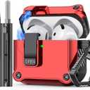 Inesore Compatible with AirPods 4th Generation Case,with Cleaner kit,Automatic Snap Switch Secure for New Airpods 4 Charging Cover [with Active Noise Cancellation] (2024)